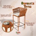 Ver imagem 3 de Banqueta em Aço e Corda Náutica Terracota Terna Assento Bege