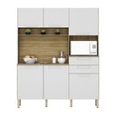 Ver imagem 1 de Armário de Cozinha Compacta 6 Portas e 2 Gavetas 160 Cm Duquesa Freijó-supremo - Pallazio
