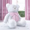 Urso Gigante Branco com Laço Rosa 1m Grão de Gente - 2