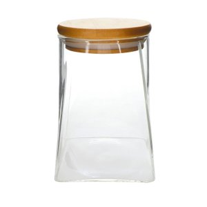 Pote Hermético de Vidro Borossilicato 350ml com Tampa Bambu