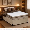 Ver imagem 2 de Cama Box Baú Casal Bioclassic com Colchão Molas Ensacadas Pillow Top Bege 138cm