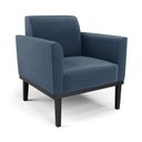 Ver imagem 6 de Conjunto 2 Poltronas e 1 Namoradeira Decorativa Isabella Pés Fixo em Madeira Preto Suede Azul Marinh