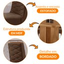 Ver imagem 6 de Mesa de Jantar Olímpia 90cm Mdf Canto Copo e com 4 Cadeiras Safira