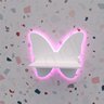 Prateleira Borboleta P com Luz de Led:rosa/rosa - 3