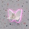 Prateleira Borboleta P com Luz de Led:rosa/rosa - 1