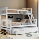 Ver imagem 2 de Treliche com Cama Casal Madeira Maciça e Aux Solteiro com Gavetas Woodstore