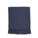 Ver imagem 2 de Manta Xale Rubi 1,70m X 1,40m com Franja para Sofá Cama 100% Algodão 01 Peça - Azul Marinho