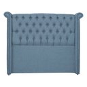 Ver imagem 1 de Cabeceira Estofada Sienna Para Cama Box Solteiro 90 Cm Linho Azul - LM DECOR