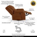 Ver imagem 2 de Poltrona do Papai Reclinável Sala de Cinema Madrid Glider Manual Giratória Massagem Usb Veludo
