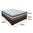 Ver imagem 3 de Cama Box Casal Suede + Colchão Anjos Black Graphite Molas Ensacadas 138x188x64cm Marrom