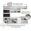 Ver imagem 4 de Cozinha Armario 6 Peças Torre Quente Balcao para Pia 270 cm Unna Branco Poliman
