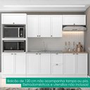 Ver imagem 2 de Cozinha Armario 6 Peças Torre Quente Balcao para Pia 270 cm Unna Branco Poliman