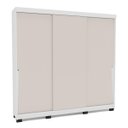 Ver imagem 1 de Roupeiro Porto 3 Portas de Correr 4 Gavetas 217x213cm Branco/Creme 240828