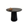 Mesa de Canto Cone Laqueado com Tampo Vidro 70cm - Preto - 70cm - 1