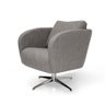 Poltrona Dana Linho Rústico Dohler Base Giratória Cromada Ev - 4