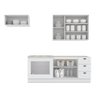 Cozinha Compacta 04 Peças com Aéreo Geladeira Amy Casa 812 - 3
