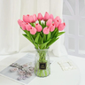 10 Unidades Buque de Tulipas Real Ao Toque Rosa Delicadas - 5