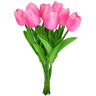 10 Unidades Buque de Tulipas Real Ao Toque Rosa Delicadas - 3