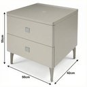 Ver imagem 2 de Mesa de Cabeceira Multifuncional Smart Vision: Carregador por Indução, Led Automático e Soft Close C