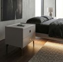 Ver imagem 4 de Mesa de Cabeceira Multifuncional Smart Vision: Carregador por Indução, Led Automático e Soft Close C