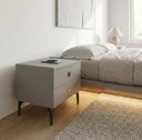Ver imagem 6 de Mesa de Cabeceira Multifuncional Smart Vision: Carregador por Indução, Led Automático e Soft Close C