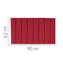 Ver imagem 2 de Painel Estofada Líbia 90CM Solteiro Suede Vermelho - D A DECOR