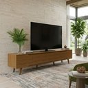 Ver imagem 3 de Rack Retrô Shop 2,18m para TV 70" Cedro – Moderno, Aconchegante e de Alta Qualidade