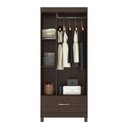 Ver imagem 3 de Guarda-roupa Solteiro Prince 3 Portas 1 Gaveta Café Touch - Demóbile