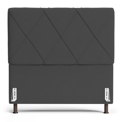 Cabeceira Cama Box Casal Dubai 140 Cm Suede Mv Estofados Cinza