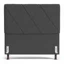 Ver imagem 1 de Cabeceira Cama Box Casal Dubai 140 Cm Suede Mv Estofados Cinza