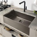 Ver imagem 2 de Cuba Semi Encaixe com Válvula Primaccore Farm Sink Black Matte - Debacco