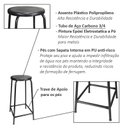 Ver imagem 5 de Banco de Metal Assento Plástico Preto Empilhável e 65cm Altura