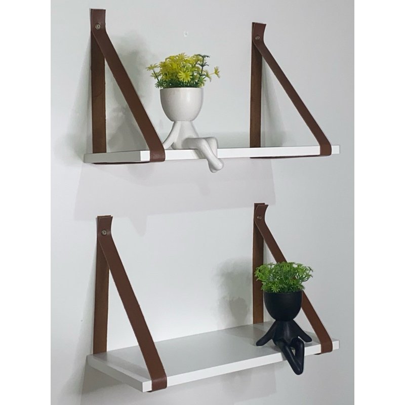 Ver imagem 1 de Kit 2 Prateleiras de Mdf 40x20cm:caramelo