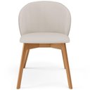 Ver imagem 5 de Kit 02 Cadeiras de Jantar e Estar Living Estofada Mia L02 Linho Cru - Lyam Decor