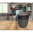 Ver imagem 2 de Lixeira Cesto De Lixo Prata 2,5L Banheiro Lavabo Crippa