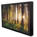 Ver imagem 2 de Quadro Decorativo Caixa Alta com Vidro Floresta Sobre a Luz do Sol TaColado Moldura Preta 90 x 60cm