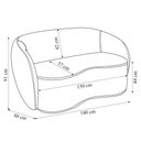 Ver imagem 4 de Sofá Decorativo 1,80cm 2 Lugares Íbis Bouclê Off White G33 - Gran Belo