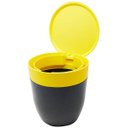 Ver imagem 1 de Lixeira 2,5L Preta Com Tampa Amarela Pia Cozinha Crippa