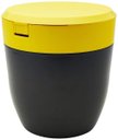 Ver imagem 2 de Lixeira 2,5L Preta Com Tampa Amarela Pia Cozinha Crippa