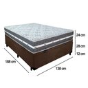 Ver imagem 5 de Cama Box Baú Casal Suede + Colchão Anjos Black Graphite Molas Ensacadas 138cm Suporta até 120 Kg