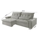 Ver imagem 6 de Sofá Nivus Linho 2 Módulos de 90cm B25cm Meu Sofá Online A230 Linho Cinza