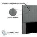 Ver imagem 3 de Cabeceira Solteiro 0,90m Ravenna Veludo - Pallazio - Cinza Chumbo