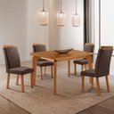 Ver imagem 4 de Mesa de Jantar Liz 120cm Tampo MDF Laminado Canto Copo com 4 Cadeiras Aline