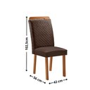 Ver imagem 2 de Mesa de Jantar Liz 120cm Tampo MDF Laminado Canto Copo com 4 Cadeiras Aline