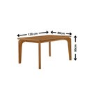 Ver imagem 3 de Mesa de Jantar Liz 120cm Tampo MDF Laminado Canto Copo com 4 Cadeiras Aline