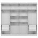Ver imagem 6 de Guarda Roupa Casal 239cm 8 Portas 4 Gavetas Vortex Branco S01 - Mpozenato