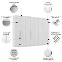 Ver imagem 3 de Guarda Roupa Casal 239cm 8 Portas 4 Gavetas Vortex Branco S01 - Mpozenato