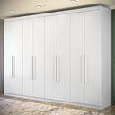 Ver imagem 1 de Guarda Roupa Casal 239cm 8 Portas 4 Gavetas Vortex Branco S01 - Mpozenato