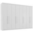 Ver imagem 2 de Guarda Roupa Casal 239cm 8 Portas 4 Gavetas Vortex Branco S01 - Mpozenato
