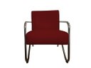 Ver imagem 2 de Kit 2 Poltronas Decorativa Bela Suede Marsala Braço Cromado Ms Decor